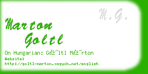 marton goltl business card